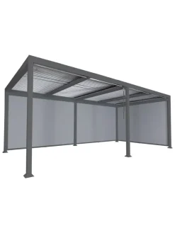 Alu Pergola L41 mit 3x Seitenwand, Anthrazit