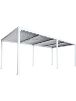 Alu Pergola L41, stabiles Gestell, Weiß