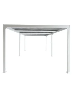 Alu Pergola L41, stabiles Gestell, Weiß