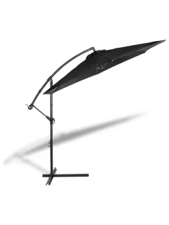 Ampelschirm in Schwarz - (H)250 cm