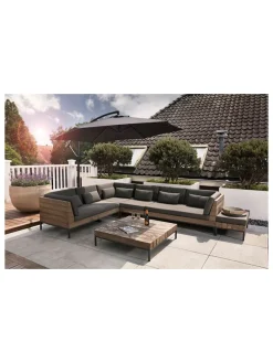 Ampelschirm in Schwarz - (H)250 cm