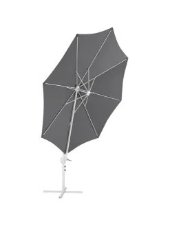 Ampelschirm SAVONA II in Grau/Weiß - (W) 295 x (H) 254 x (L) 295 cm