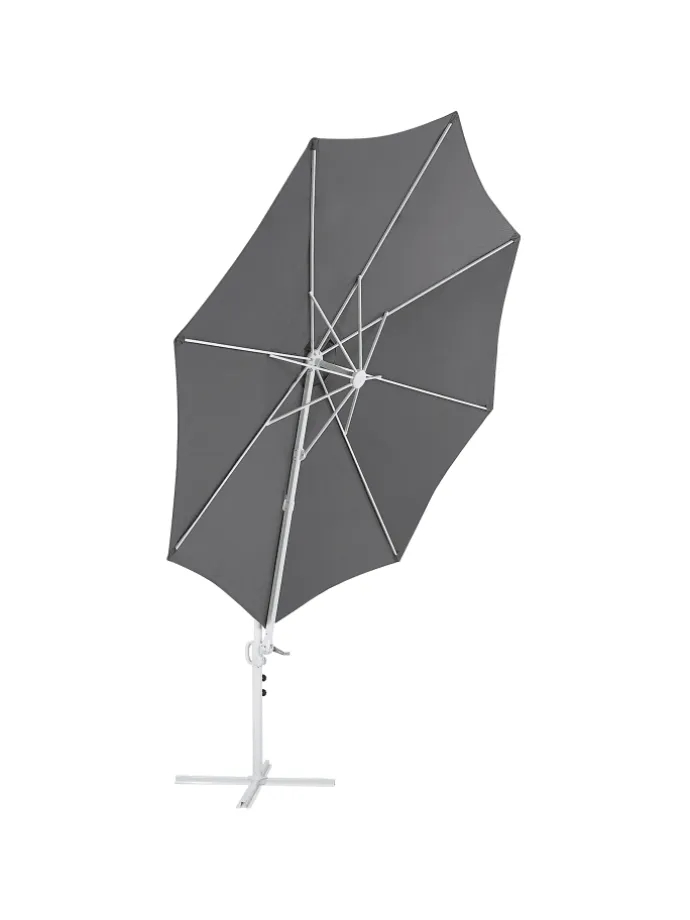 Ampelschirm SAVONA II in Grau/Weiß - (W) 295 x (H) 254 x (L) 295 cm