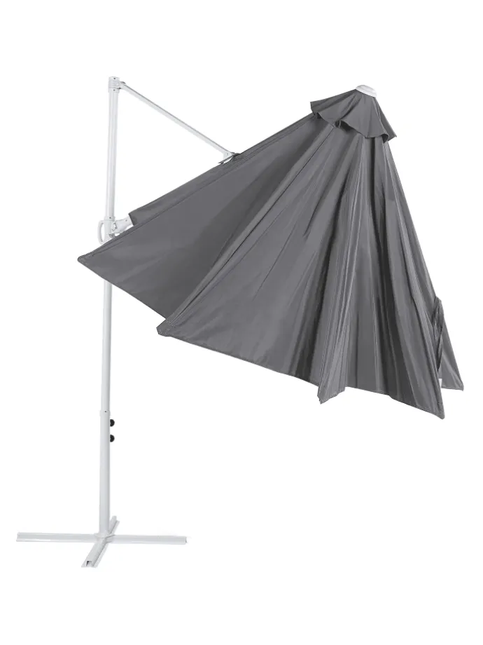 Ampelschirm SAVONA II in Grau/Weiß - (W) 295 x (H) 254 x (L) 295 cm