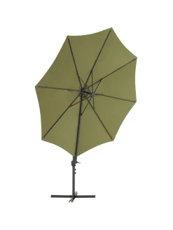 Ampelschirm SAVONA II in Grün/Schwarz - (W) 295 x (H) 254 x (L) 295 cm