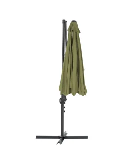 Ampelschirm SAVONA II in Grün/Schwarz - (W) 295 x (H) 254 x (L) 295 cm