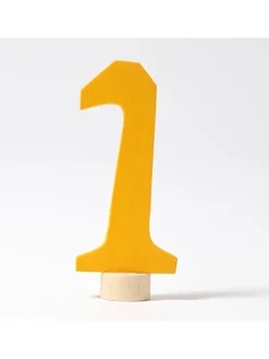 Anthroposophische Zahl 1 ab 1 Jahr in gelb