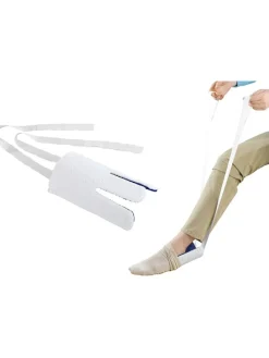 Anziehhilfe für Socken in Weiß - (L)24 x (B)12,5 cm