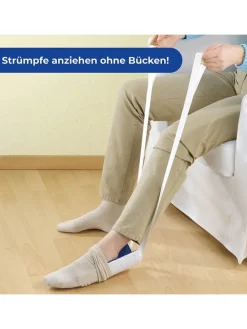 Anziehhilfe für Socken in Weiß - (L)24 x (B)12,5 cm