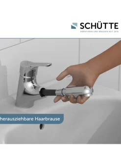 ATTICA Waschtischarmatur, Chrom, mit herausziehbarer Haarbrause