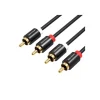 Audiokabel 2xCinch-Stecker auf 2xCinch-Stecker 2m (schwarz)