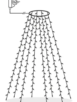 Außen Lichterkette Marten in Schwarz