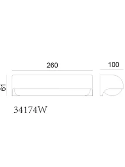 Außenleuchte in Anthrazit - (L)26 x (B)6 cm