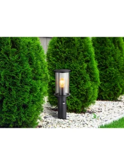 Außenleuchte in Schwarz - (H)45 x Ø 14,3 cm