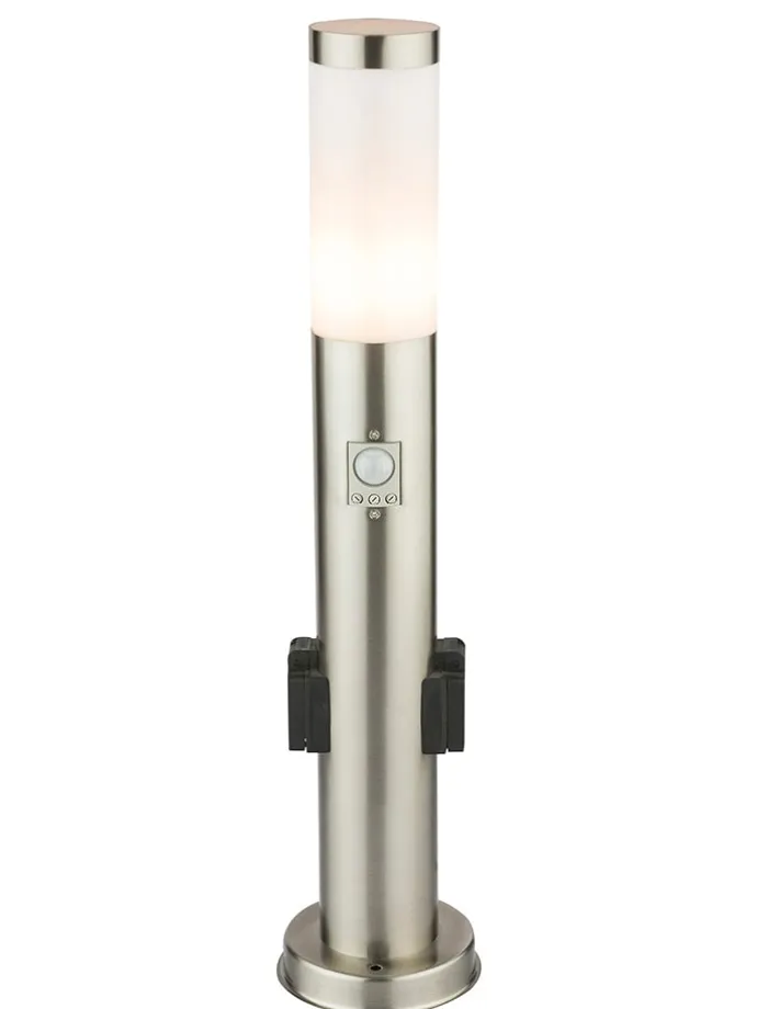 Außenleuchte in Silber - (H)60 x Ø 13 cm