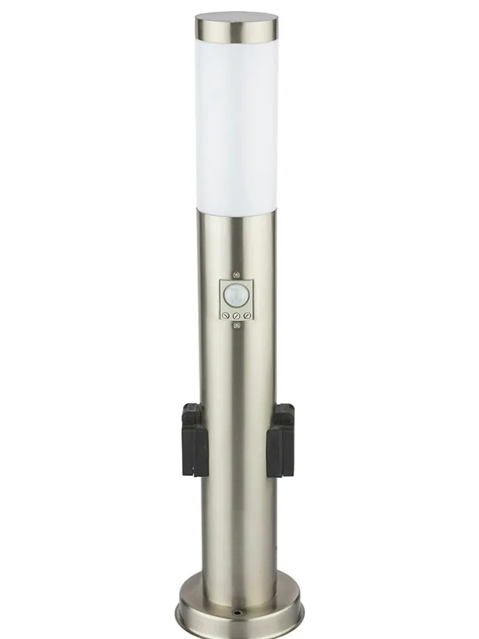 Außenleuchte in Silber - (H)60 x Ø 13 cm