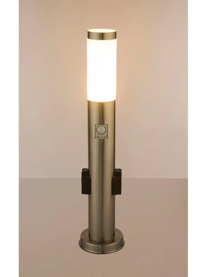 Außenleuchte in Silber - (H)60 x Ø 13 cm