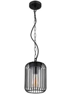 Außenleuchte "Nina" in Schwarz - (H)75,5 x Ø 16 cm