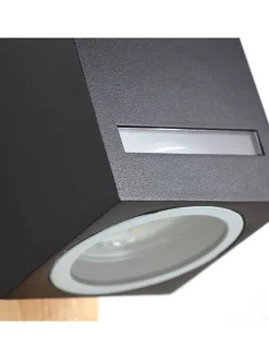 Außenwandstrahler "Galeni" in Hellbraun/ Anthrazit - (H)45,5 cm