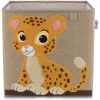 Aufbewahrungsbox "Leopard" in Beige/ Orange - (B)33 x (H)33 x (T)33 cm