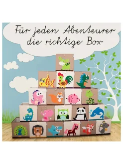 Aufbewahrungsbox "Leopard" in Beige/ Orange - (B)33 x (H)33 x (T)33 cm