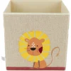 Aufbewahrungsbox "Löwe" in Beige - (B)33 x (H)33 x (T)33 cm