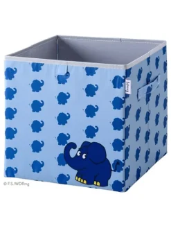 Aufbewahrungsbox "Maus" in Blau - (B)30 x (H)30 x (T)30 cm