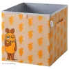 Aufbewahrungsbox "Maus" in Orange - (B)30 x (H)30 x (T)30 cm