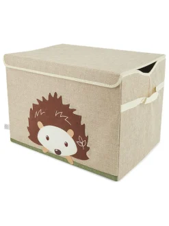 Aufbewahrungsbox mit Deckel "Igel" in Beige - (B)51 x (H)36 x (T)36 cm