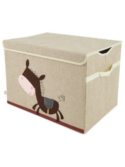 Aufbewahrungsbox mit Deckel "Esel" in Beige - (B)51 x (H)36 x (T)36 cm