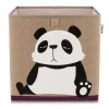 Aufbewahrungsbox "Panda" in Hellbraun/ Weiß - (B)33 x (H)33 x (T)33 cm
