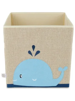 Aufbewahrungsbox "Wal" in Beige - (B)33 x (H)33 x (T)33 cm