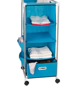 Aufbewahrungscontainer in Hellblau - (B)38,5 x (H)99 x (T)38,5 cm