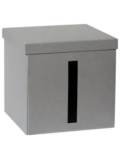 Aufbewahrungskiste "I" in Grau - (B)30 x (H)30 x (T)30 cm