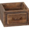 Aufbewahrungskiste "Schublade" in Braun - (B)20 x (H)12 x (T)19 cm
