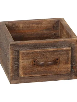 Aufbewahrungskiste "Schublade" in Braun - (B)20 x (H)12 x (T)19 cm