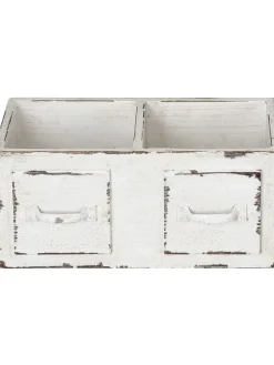 Aufbewahrungskiste "Schublade" in Weiß - (B)30 x (H)14 x (T)16 cm