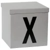 Aufbewahrungskiste "X" in Grau - (B)30 x (H)30 x (T)30 cm