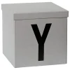 Aufbewahrungskiste "Y" in Grau - (B)30 x (H)30 x (T)30 cm