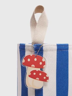 Aufbewahrungskorb "Fungus" in Blau/ Weiß - (H)28 x Ø 30 cm