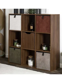 Aufbewahrungskorb in Braun/ Schwarz - (B)30 x (H)30 cm