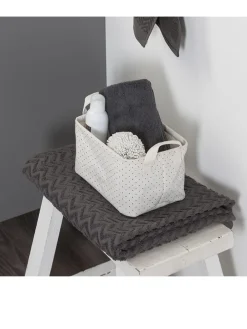 Aufbewahrungskorb in Creme - (B)21,5 x (H)12,5 x (T)17 cm