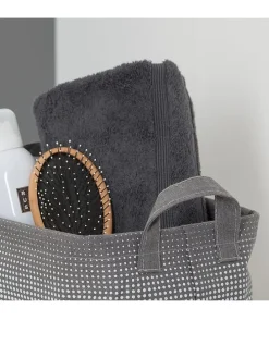 Aufbewahrungskorb in Grau - (B)21 x (H)12,5 x (T)17 cm