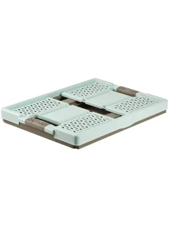 Aufbewahrungskorb in Hellbraun/ Hellblau - (B)48 x (H)34,5 x (T)23,5 cm