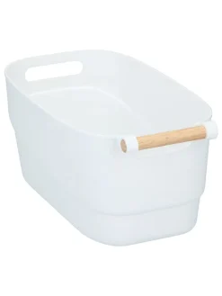 Aufbewahrungskorb in Weiß - (B)33 x (H)18 x (T)15 cm