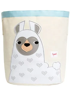 Aufbewahrungskorb "Lama" in Creme/ Weiß - (B)43 x (H)45 x (T)43 cm