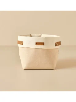 Aufbewahrungskorb "Leya" in Beige - (B)16 x (H)13 cm