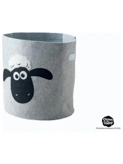 Aufbewahrungskorb "Shaun" in Grau - (H)46 x Ø 43 cm