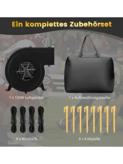 Aufblasbare Beamer Leinwand in Schwarz