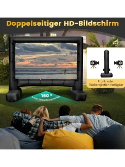 Aufblasbare Beamer Leinwand in Schwarz